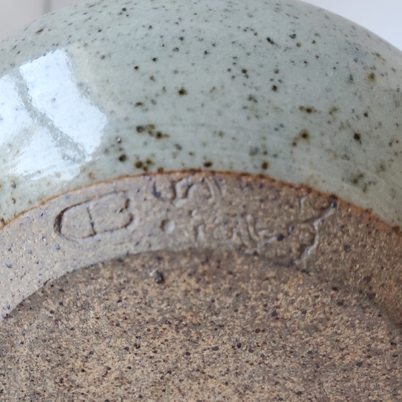 Signed Studio Pottery Stoneware Vase Candle Holder - Picture 7 of 7